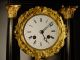 French Brass Inlaid Ebonised Portico Mantle Clock Circa 1860 Whith Its Base Clocks photo 6