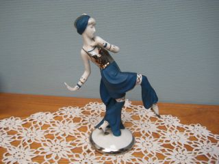 Antique Porcelain Wien Vienna Vienne Lady Dancer Figurine Art Deco photo