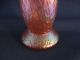 Two Loetz Type Iridescent Vases One Red And One Purple In Color Ca - 1900 Vases photo 2