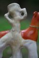Interesting & Orig.  19th C.  Staffordshire Greyhound With Rabbit & Spill Vase Figurines photo 9
