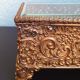 Antique Rococo C.  1900 Gold Gilt Metal Jewelry Box Beveled Glass Royal Mfg Co Metalware photo 3