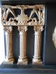Antique Sessions Black Temple Style With Columns Mantle Shelf Clock Clocks photo 4