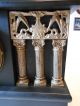 Antique Sessions Black Temple Style With Columns Mantle Shelf Clock Clocks photo 5