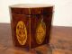 All Ca1820 Shell Inlay Tea Caddy Antique Box Boxes photo 5