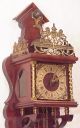 Old Figural Large Wuba Dutch Atlas Zaandam Wall Clock Two Brass Weights 8 Days Clocks photo 9