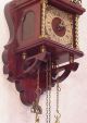 Old Figural Large Wuba Dutch Atlas Zaandam Wall Clock Two Brass Weights 8 Days Clocks photo 1