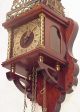 Old Figural Large Wuba Dutch Atlas Zaandam Wall Clock Two Brass Weights 8 Days Clocks photo 2