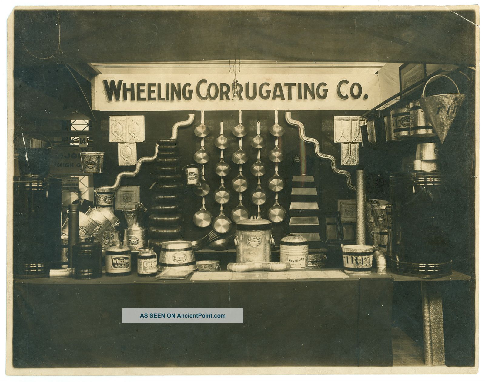 Wheeling Corrugating Co.  Metalware - Amazing Antique Photo Circa 1910 Metalware photo