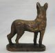 Vintage 1929 Cast Bronze German Shepherd Door Stop Figurine - Gift House Inc Nyc Metalware photo 1