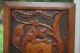 19th C.  Gothic Wooden Relief Carved Panel With Winged Gargoyle Carvings Carved Figures photo 3