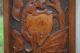 19th C.  Gothic Wooden Relief Carved Panel With Winged Gargoyle Carvings Carved Figures photo 4