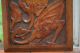 19th C.  Gothic Wooden Relief Carved Panel With Winged Gargoyle Carvings Carved Figures photo 5