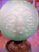 Antique Gone With The Wind Victorian Oil Lamp Cherub Baby Face Gwtw Electrified Lamps photo 2