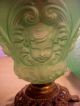 Antique Gone With The Wind Victorian Oil Lamp Cherub Baby Face Gwtw Electrified Lamps photo 3