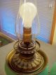 Antique Gone With The Wind Victorian Oil Lamp Cherub Baby Face Gwtw Electrified Lamps photo 4