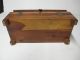 Vintage Wooden Cedar Jewlery Box Hinged Cover With Latch Treasure Box Boxes photo 4