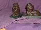 Bronze Majestic Lion Set Antique Lions Statue Mounted On Marble Bases Heavy Metalware photo 3
