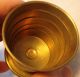 Antique 1897 Brass Collapsible Folding Pocket Travel Cup W Embossed Floral Lid Metalware photo 2