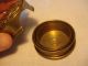 Antique 1897 Brass Collapsible Folding Pocket Travel Cup W Embossed Floral Lid Metalware photo 4
