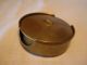 Antique 1897 Brass Collapsible Folding Pocket Travel Cup W Embossed Floral Lid Metalware photo 7
