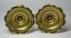 Pair Of 18th Century Brass Petal Based Candlesticks,  Trefoil Push - Ups Metalware photo 8