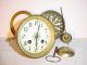Antique French Clock Movement C 1900 Cream Enamel Dial N°72// Hole:4.  03 