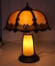 Unusual Caramel Slag Glass Lamp With Lighted Base Lamps photo 1