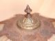 Unusual Caramel Slag Glass Lamp With Lighted Base Lamps photo 6