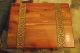 Vintage Footed Dovetail Carved Cedar Wooden Box Jewelry/shaving Boxes photo 1