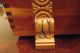 Vintage Footed Dovetail Carved Cedar Wooden Box Jewelry/shaving Boxes photo 2