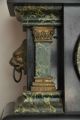 Antique E.  Ingraham Mantle Clock Lions Head Black & Marble Facade Clocks photo 1