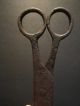 18th 19th C Colonial Antique Wrought Iron Scissors Shears Signed Metalware photo 1