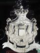 Vintage Belgian Crown Royal Lions Coat Of Arms Armorial Crest/shield Metalware photo 11