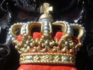 Vintage Belgian Crown Royal Lions Coat Of Arms Armorial Crest/shield photo