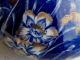 Antique Adderley Porcelain Flow Blue Vase ~ Gold Gilt Vases photo 3