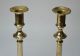 Pair Of 18th Century Petal Based Brass Candlesticks Metalware photo 2