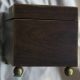 Period Sheraton Walnut Tea Caddy Inlaid Cartouche,  Escutcheon And Brass Bun Feet Boxes photo 8