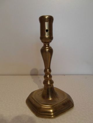 Cast Brass Candlestick C.  1700 photo