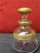 Antique Hand Blown Perfume Bottle With Gold Overlay Perfume Bottles photo 4