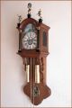 Vintage Dutch Oak Wood Frisian Tail Wall Clock Fhs Franz Hermle & Son Clocks photo 5
