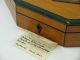 Antique Regency Octagonal Card Games Box C1820 Irish Clover Shamrocks Boxes photo 5