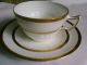 3 Rare Wedgwood X7000 White And Gold Coffee Cups And Saucers Cups & Saucers photo 1