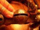 Vermont Antique Brass Sleigh Bells,  Petal Design Harness,  Signed 