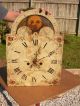 Antique Grandfather Metal Clock Face,  Clockworks & Parts Thomas Price Moon Dial Clocks photo 2