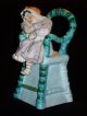 Adorable Antique German Porcelain Bisque Little Girl High Chair Figurine Figurines photo 4
