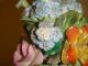 Antique Pair Of Meissen Style Flower Encrusted Porcelain Vases Figurines photo 10