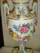 Antique Pair Of Meissen Style Flower Encrusted Porcelain Vases Figurines photo 7