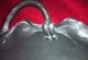 Pewter Platter Dragonfly Handles And Maiden Flowers In Hair.  11in X 8in Metalware photo 2