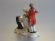 A Vintage Porcelain Romantic Probably German Dresden Figurine Figure Figurines photo 2