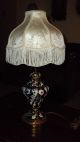 Capodimonte Black Lamp Vintage With Antique Shade Lamps photo 6